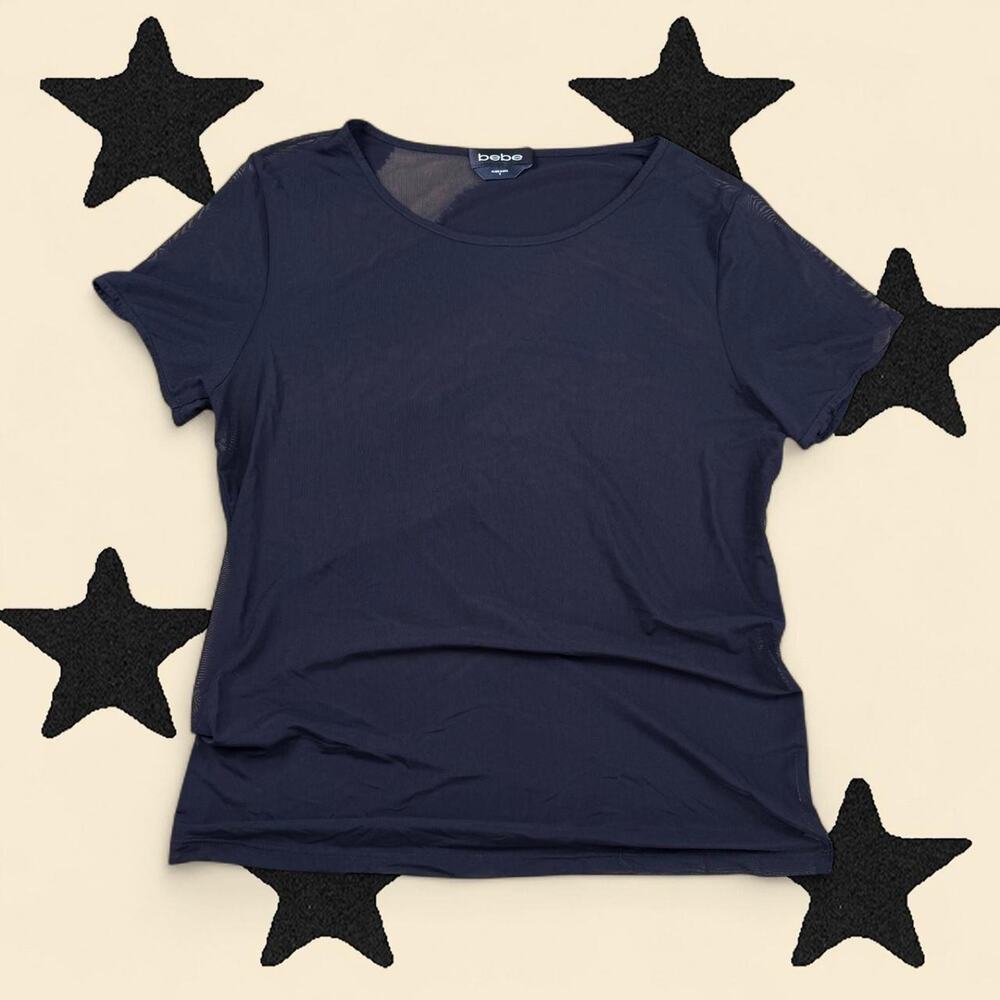★ Bebe black mesh t-shirt ★